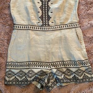 Linen shorts romper from Loft